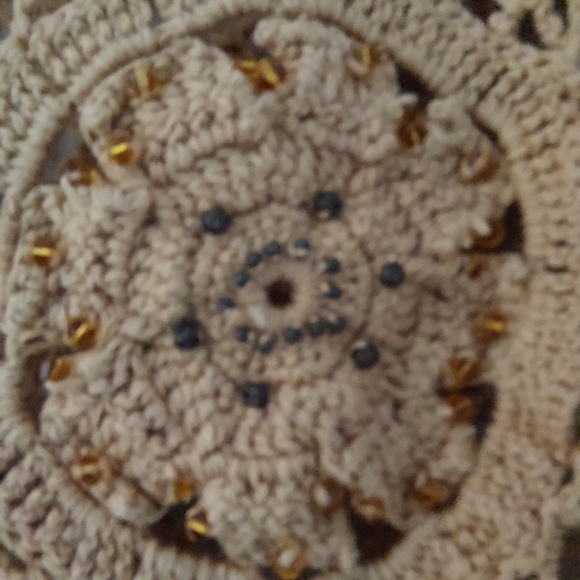 TOMMY BAHAMA TAN CROCHET BOHO OPEN STITCH SWEATER - Picture 3 of 13